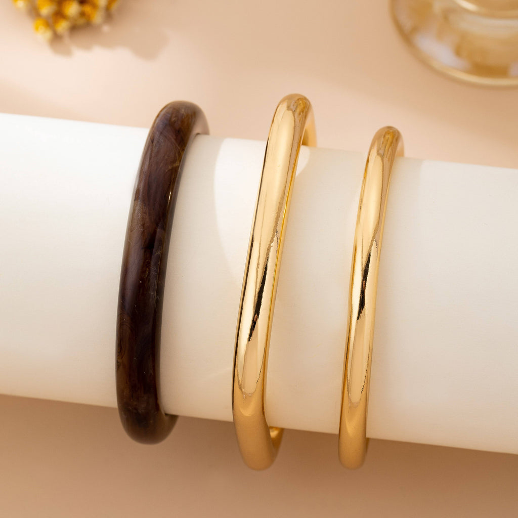 Wall to Wall by Josslyn Tort & Gold Bangle Trio Bangle Set