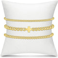 CROSS MULTILAYER BALL CHAIN BRACELET