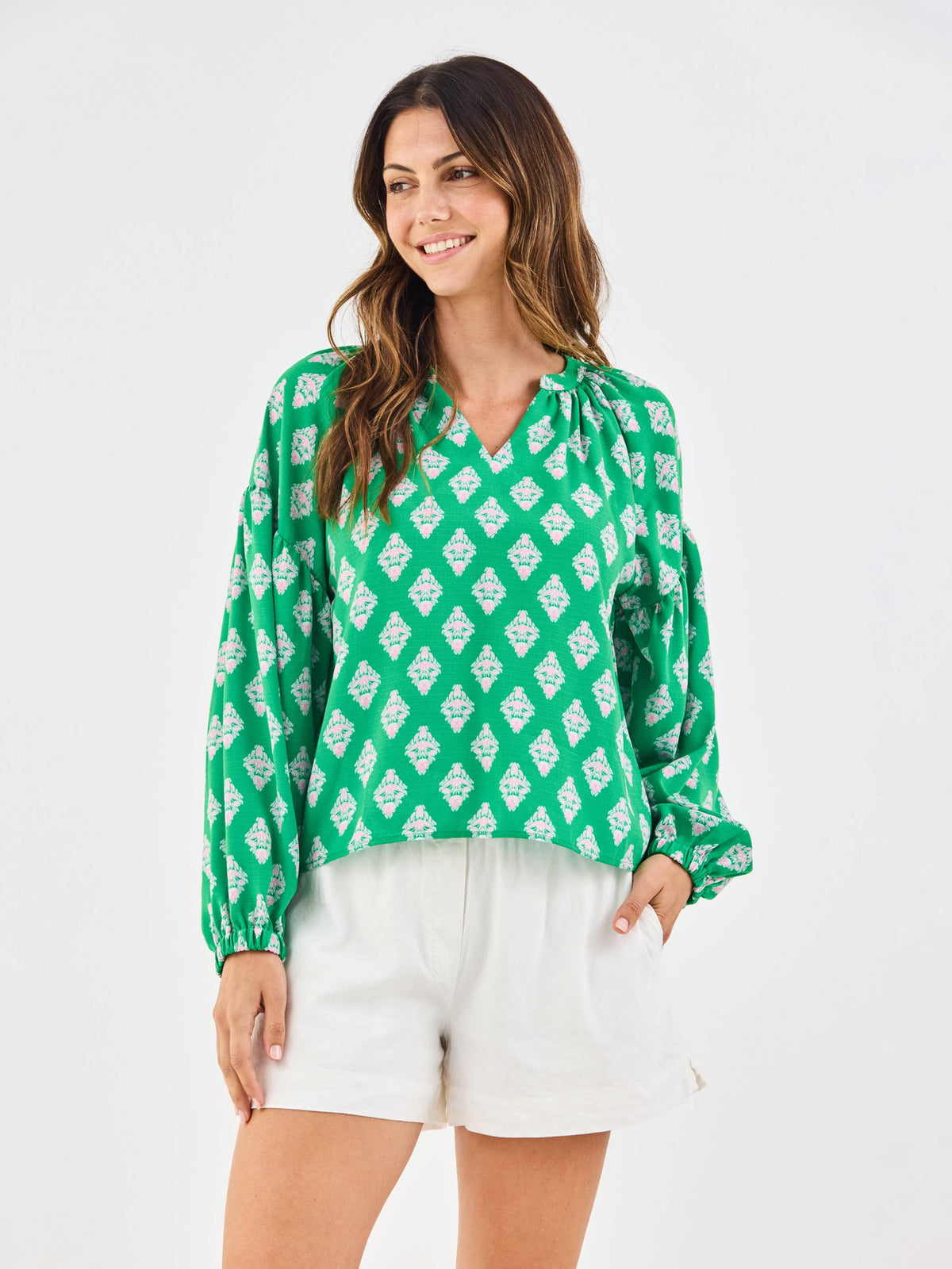 Mary Square Scarlette Top | Early Riser Green