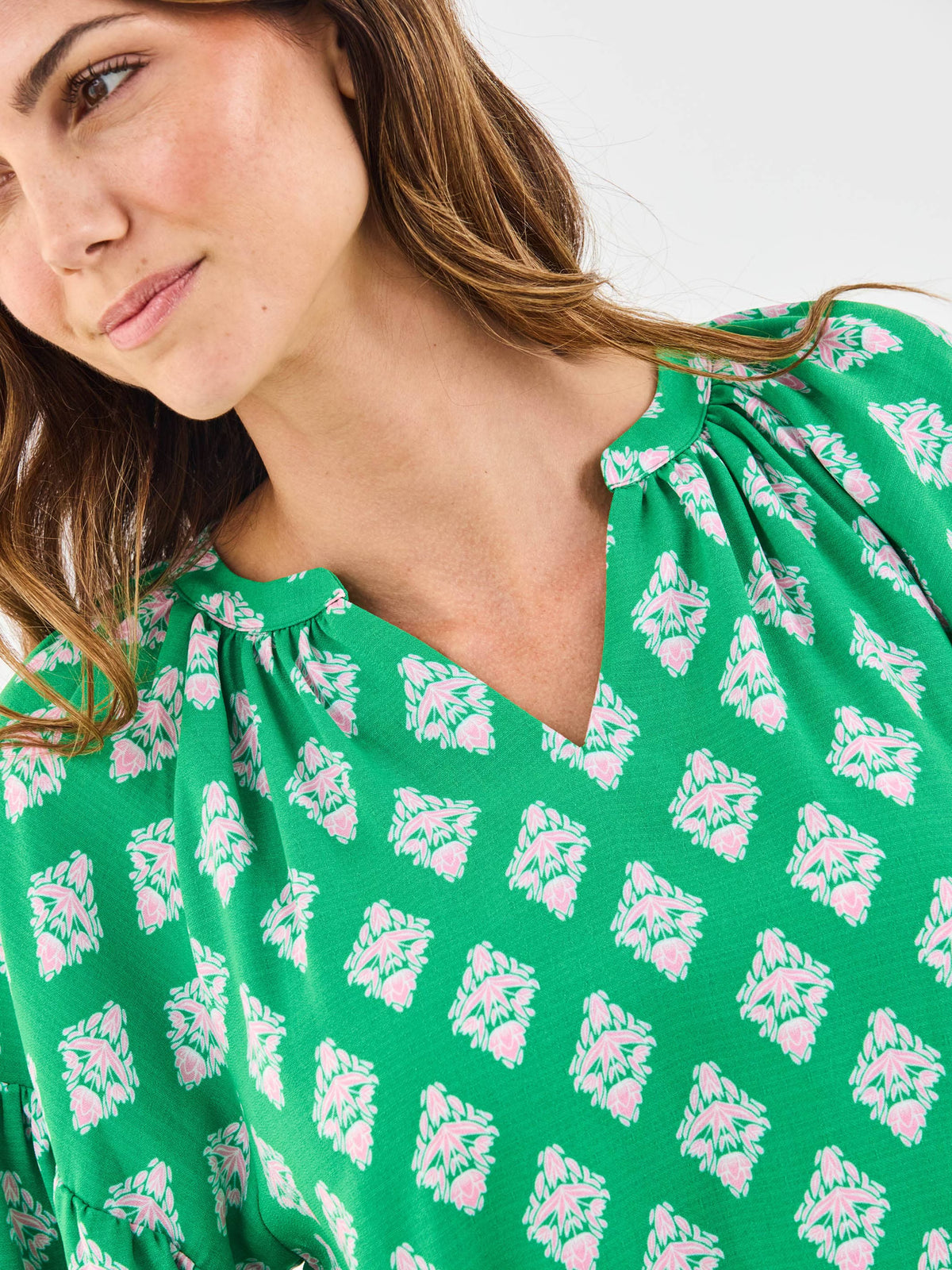 Mary Square Scarlette Top | Early Riser Green