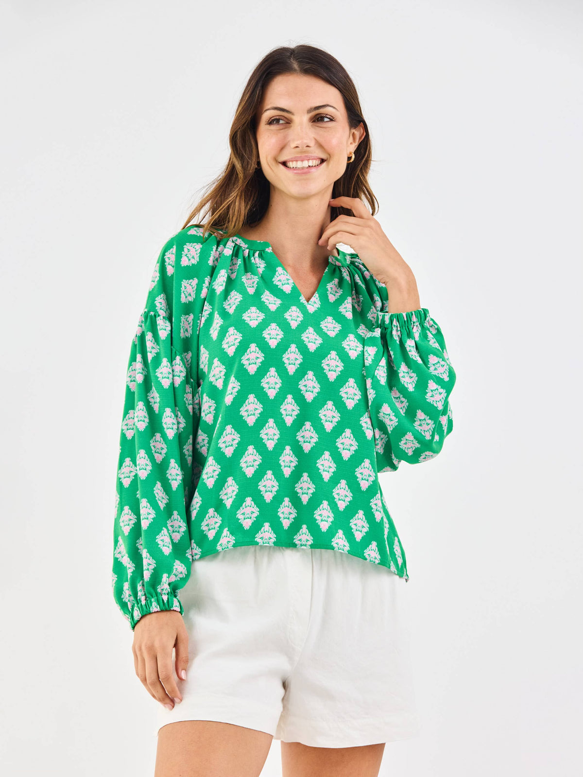 Mary Square Scarlette Top | Early Riser Green