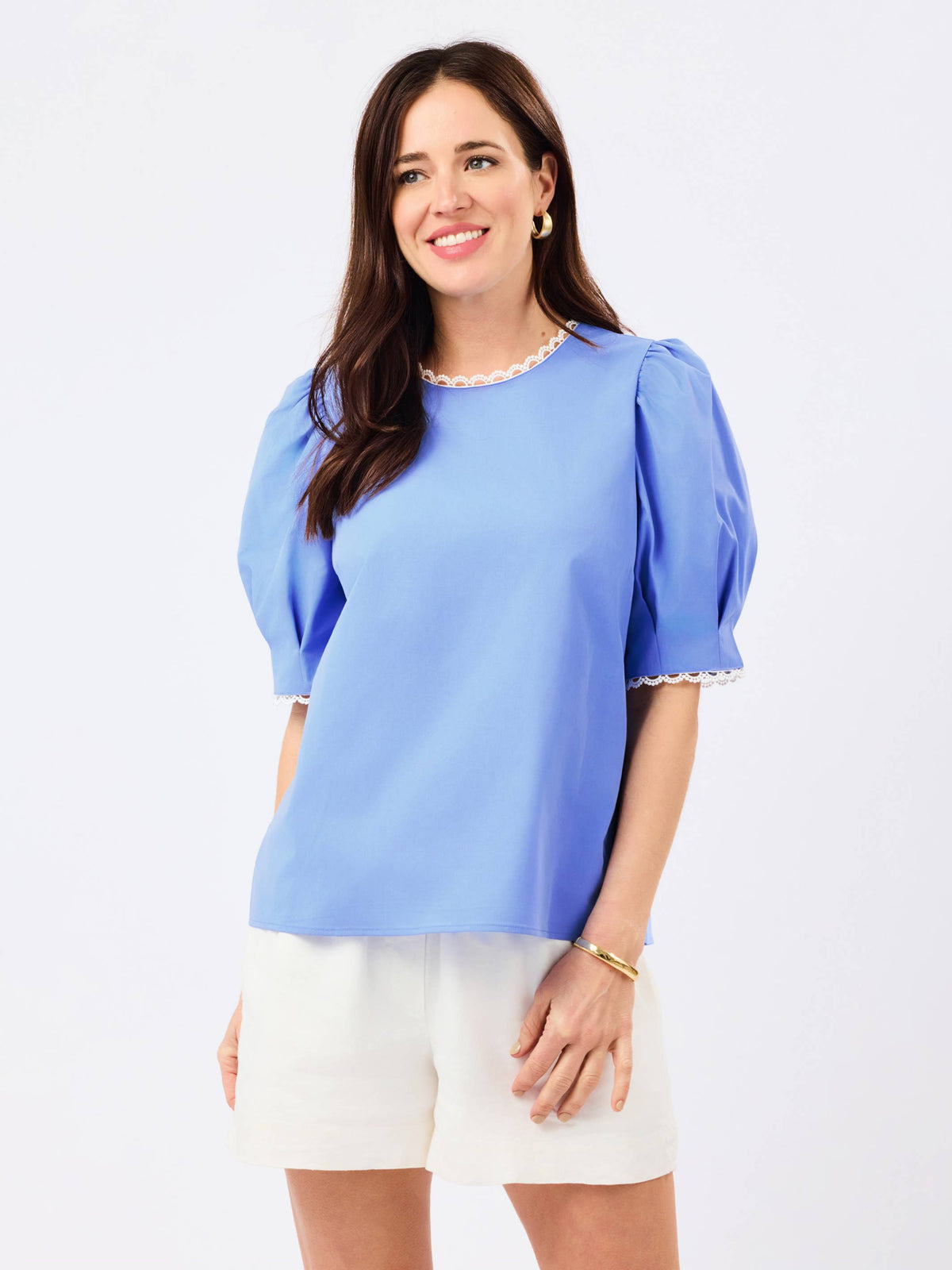 Mary Square Thea Top | Blue