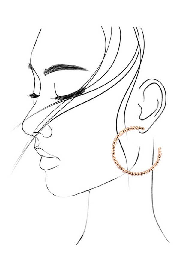 ARETES DE ARO Y BOLITA EN TRES TAMAÑOS
