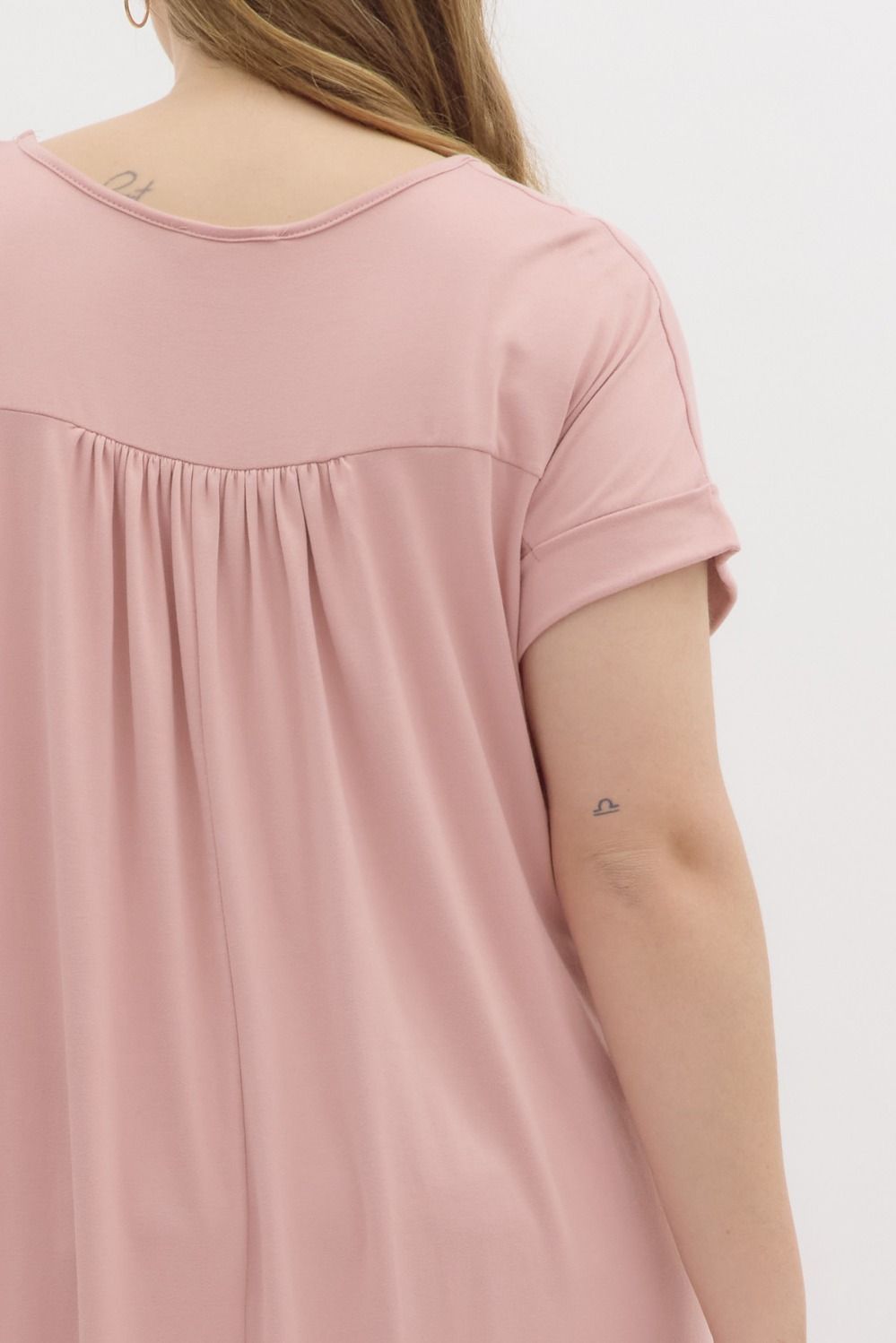 Entro Jersey Knit Maxi Dress- Dusty Rose