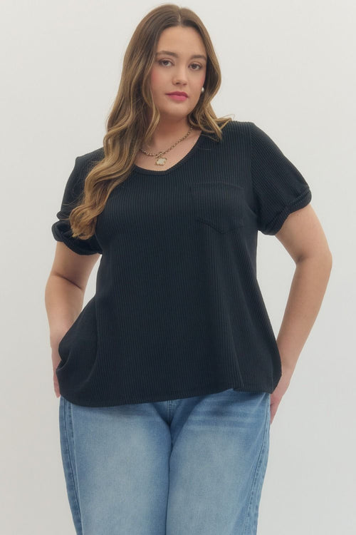 Entro Knit Top- Black
